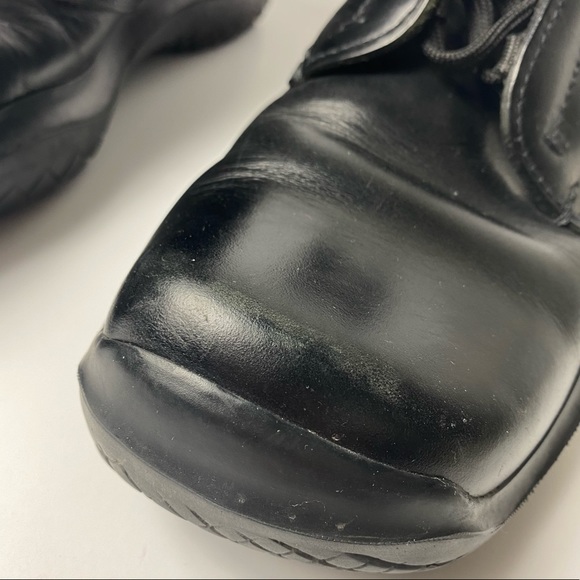 PRADA MEN VINTAGE CHUNKY DERBY BLACK LEATHER BOOTS HIGH TOP SIZE 8  NO BOX - Picture 5 of 8